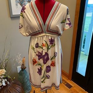 Colorful summer kimono style dress.